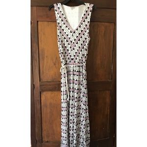 Lucky Brand Geometric Print Maxi Dress Medium